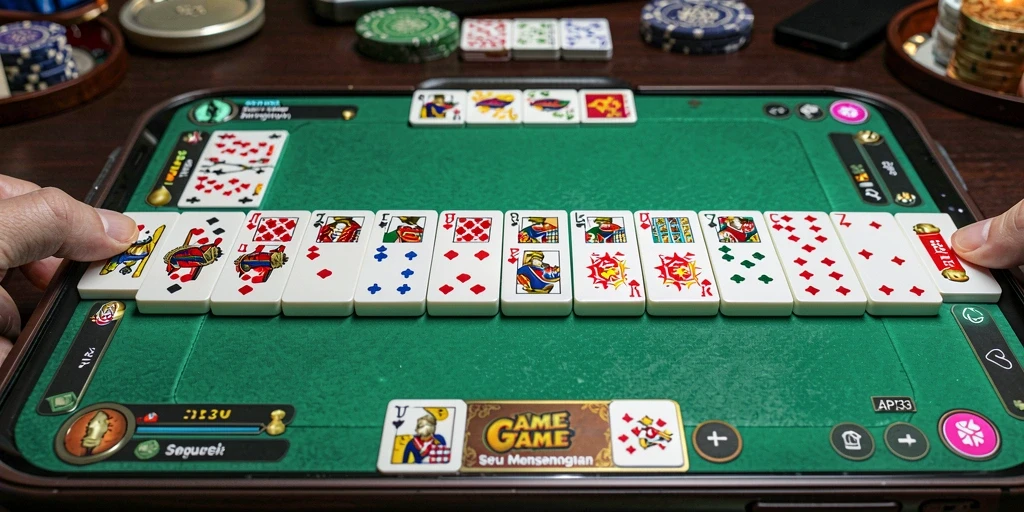 Tampilan gameplay menarik dari API33 dengan suasana Domino yang mendebarkan.