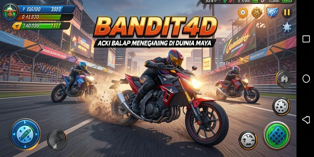 Gameplay Racing BANDIT4D yang intens dan menegangkan.