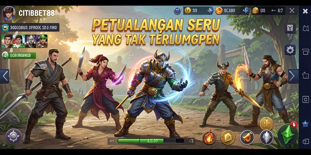 Screenshot gameplay CITIBET88 menampilkan aksi seru di dunia petualangan.