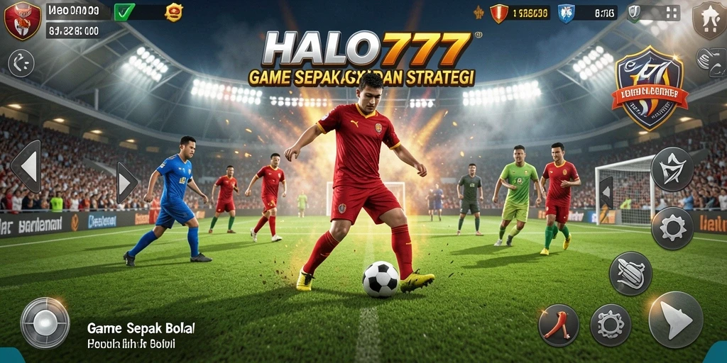 Screenshot HALO777 menunjukkan aksi seru dalam permainan sepak bola.