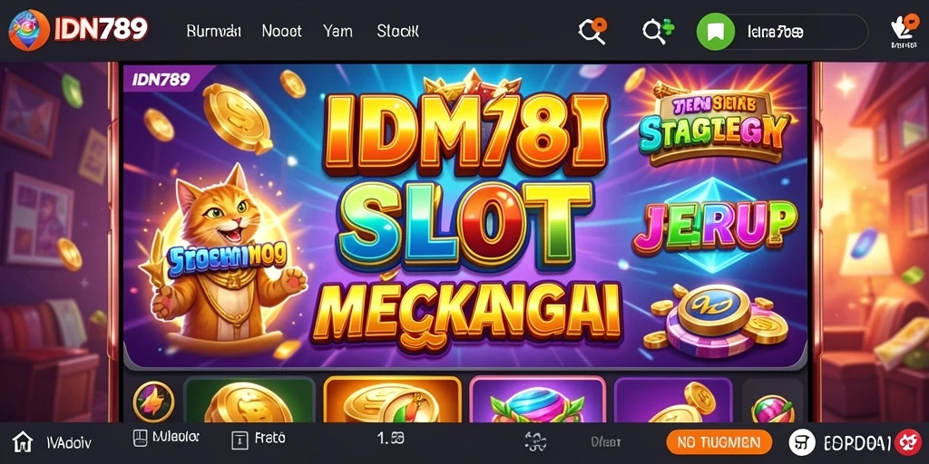 Tampilan gameplay slot IDN789 yang menarik dan penuh warna.
