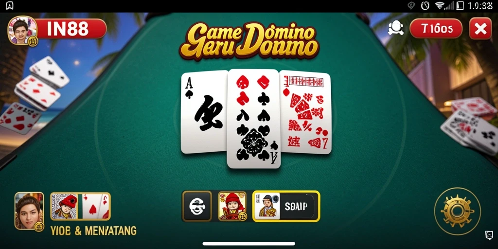 Gameplay seru IN88 yang menampilkan momen menegangkan dalam permainan Domino.