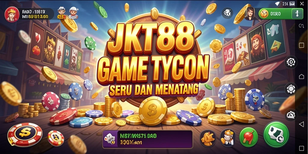 Screenshot gameplay JKT88 yang menunjukkan suasana pengelolaan bisnis.