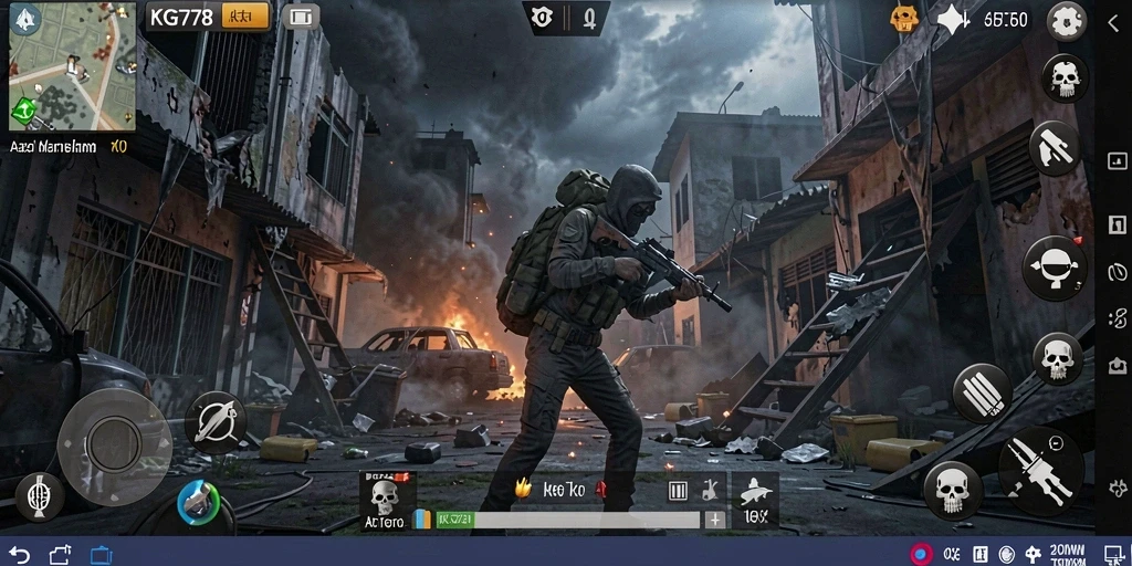 Screenshot gameplay menampilkan suasana menegangkan di KG778.