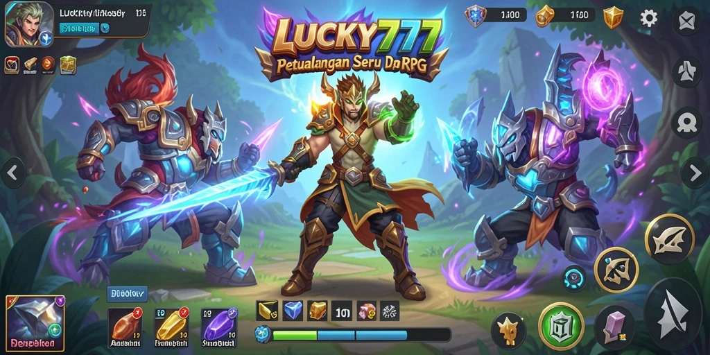 Tampilan menegangkan dari gameplay RPG LUCKY777 yang mendebarkan.