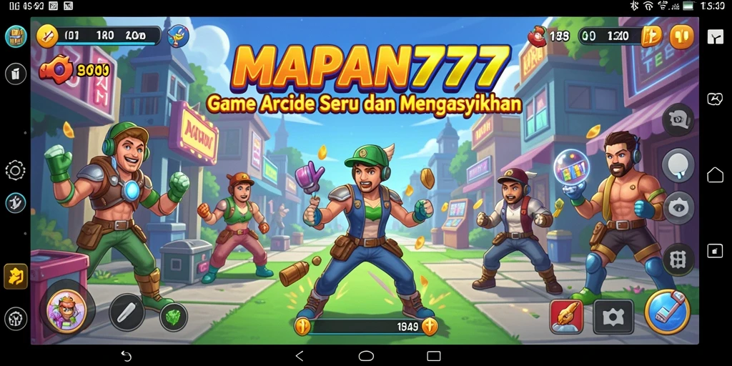 Tampilan menarik dari gameplay Arcade di MAPAN777.