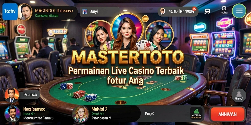 Screenshot gameplay Live Casino MASTERTOTO yang menarik dan mengasyikkan.