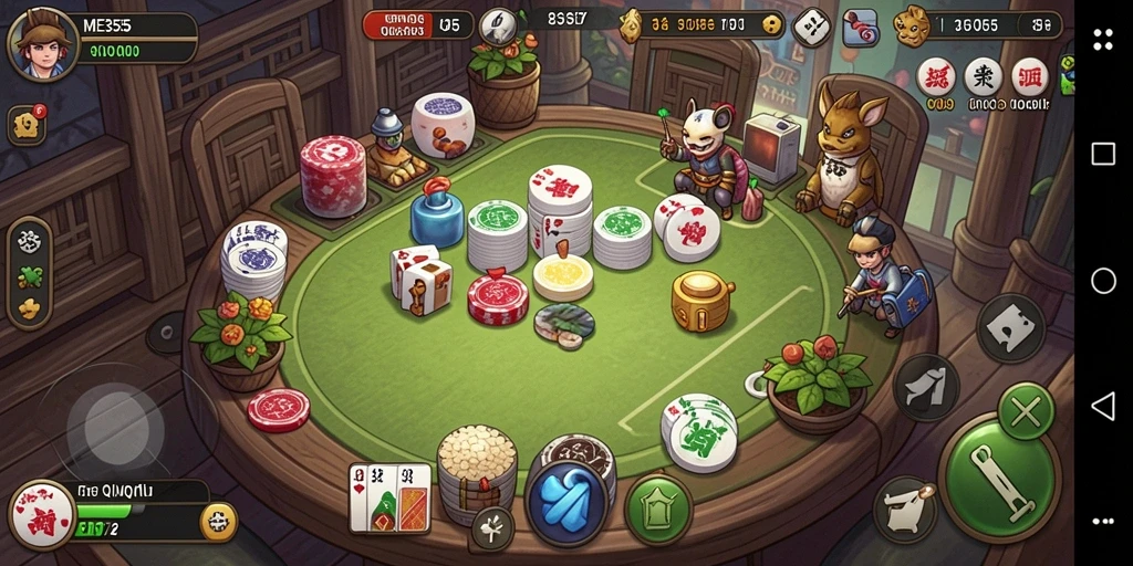 Tampilan gameplay QiuQiu yang menarik dan penuh strategi.