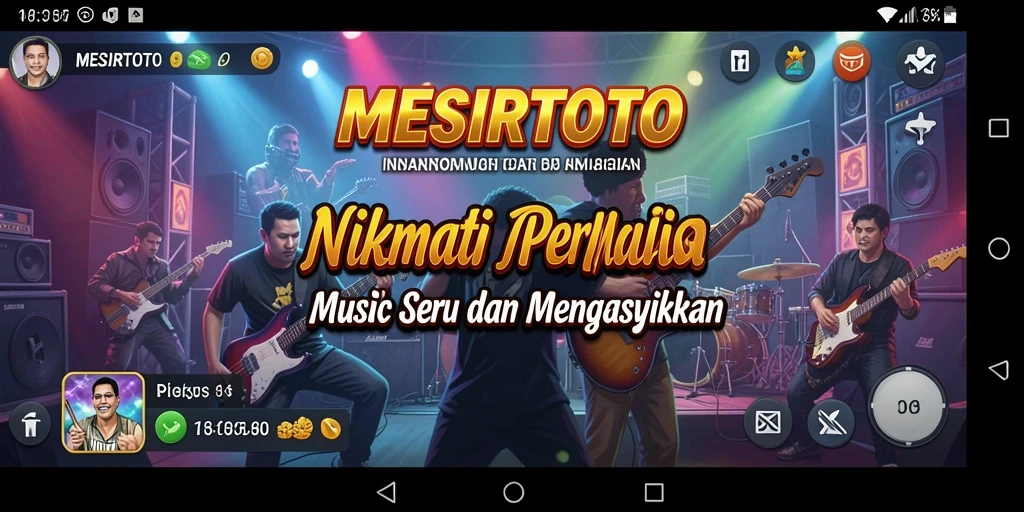 Screenshot gameplay <strong>MESIRTOTO</strong> menampilkan pengalaman bermain musik yang seru.