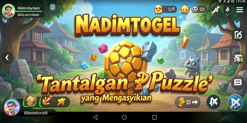 Screenshot gameplay NADIMTOGEL menampilkan puzzle yang penuh warna dan menantang.