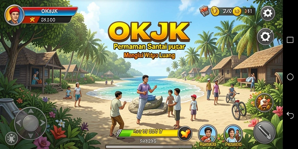 Tampilan gameplay OKJK yang seru dan penuh warna.