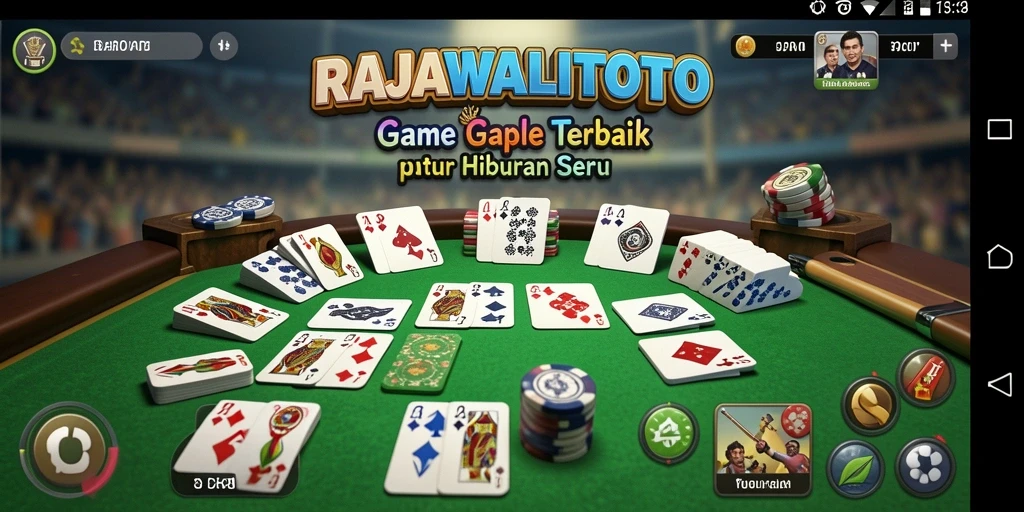 Tampilan gameplay seru RAJAWALITOTO dengan teman-teman dalam permainan Gaple.