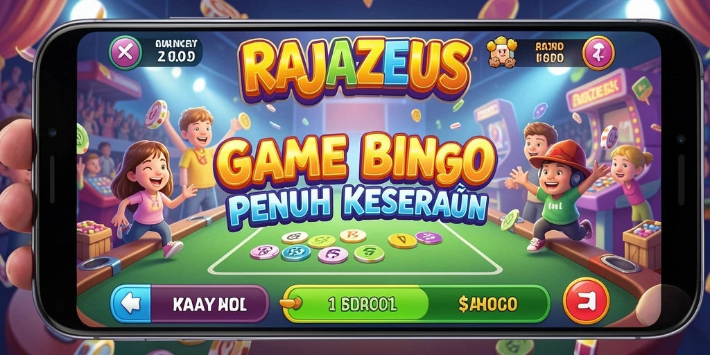 Tampilan permainan Bingo di RAJAZEUS dengan grafis menarik.
