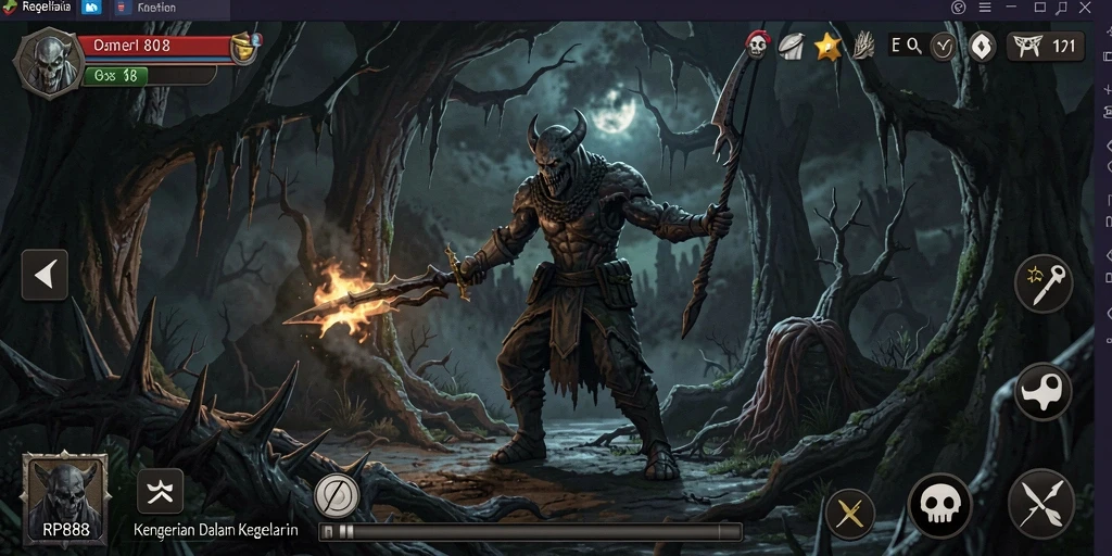 Gameplay menegangkan dalam suasana kegelapan yang mencekam.