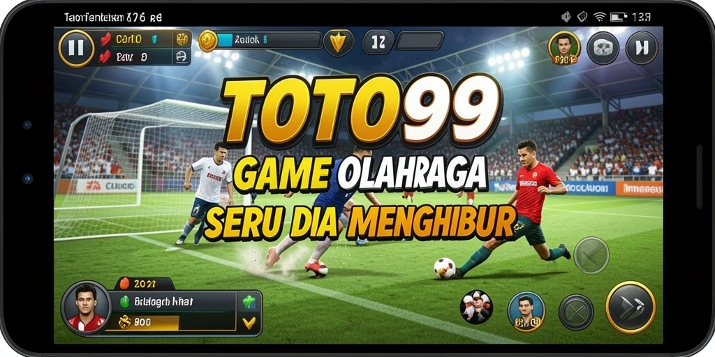 Screenshot utama TOTO99 menampilkan momen seru dalam permainan olahraga.
